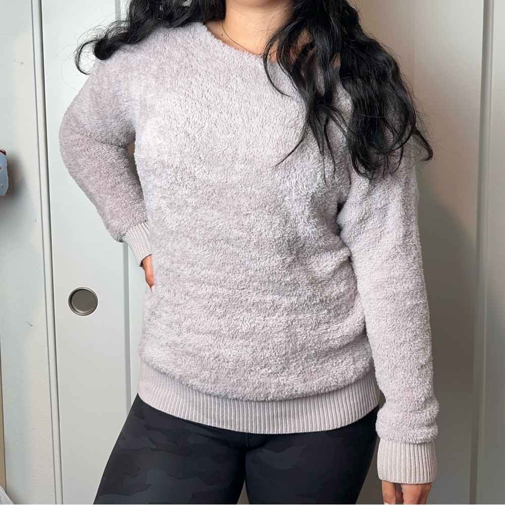 Express Fuzzy Boat Neck Sweater